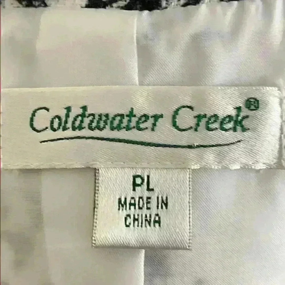 COLDWATER Creek linen blend open front jacket. Fully lined. Size PL. - Picture 6 of 7